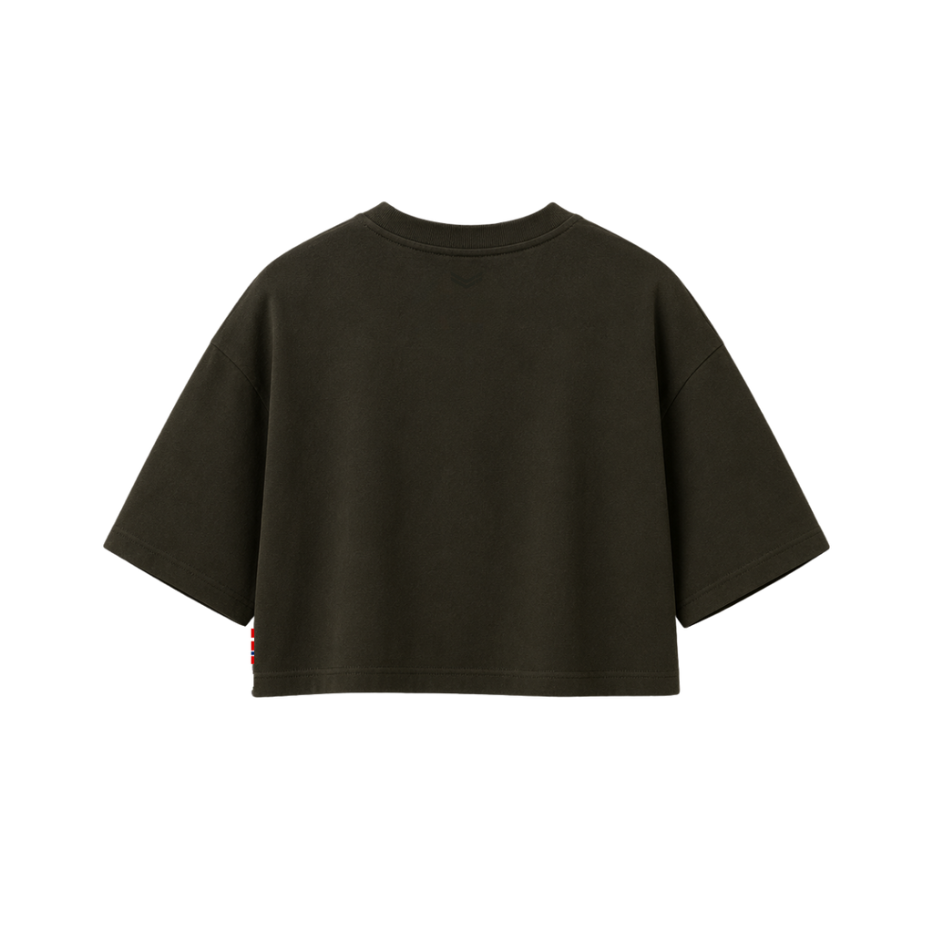 Core Crop Tee - Combat Green