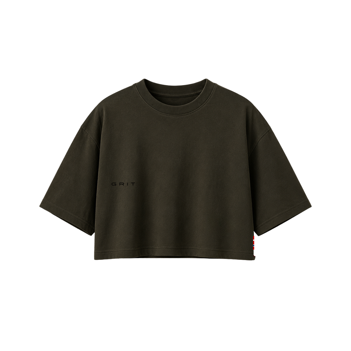 Core Crop Tee - Combat Green