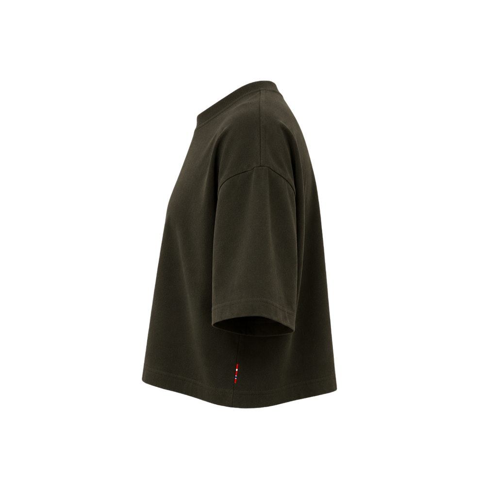 Core Crop Tee - Combat Green