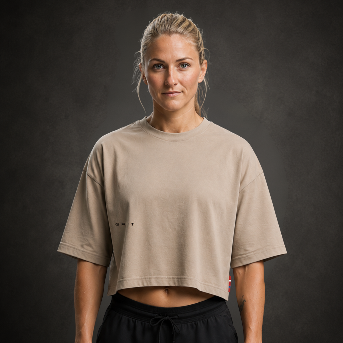 Core Crop Tee - Desert